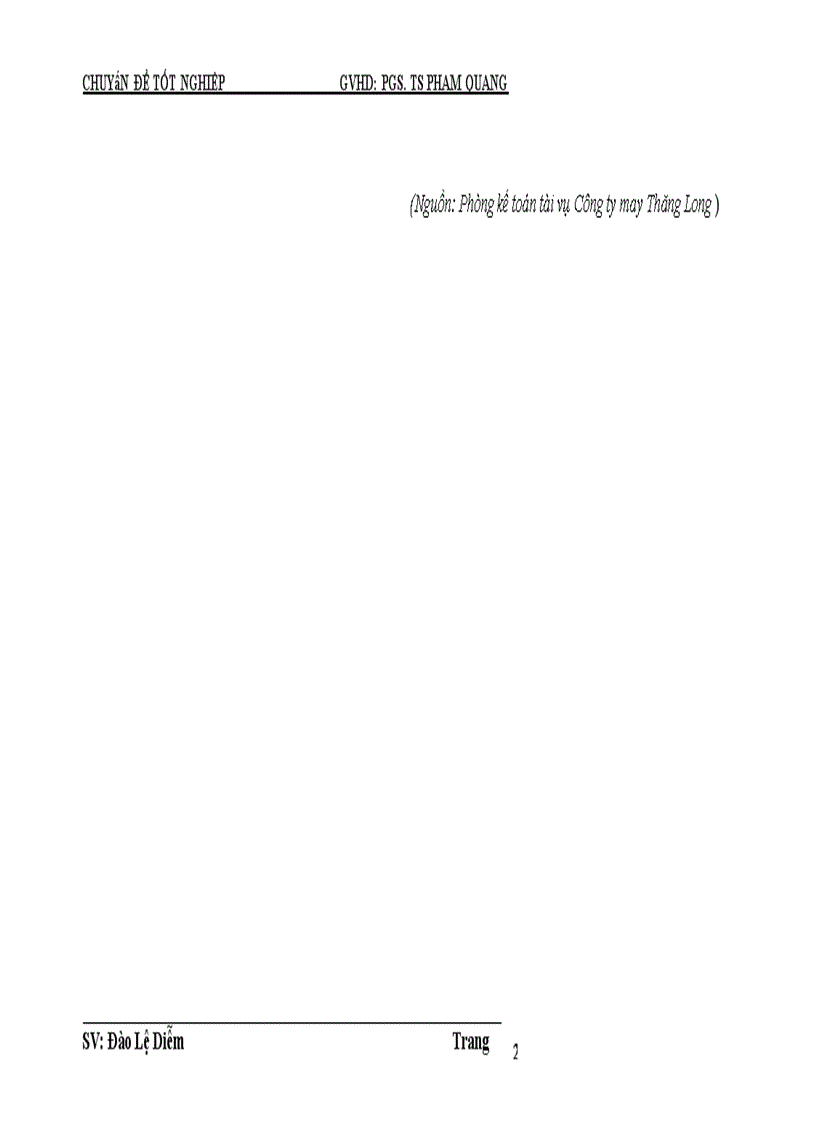 image for page Phân tích tình hình tiêu thụ và lợi nhuận tại Công ty Cổ Phần May Thăng Long