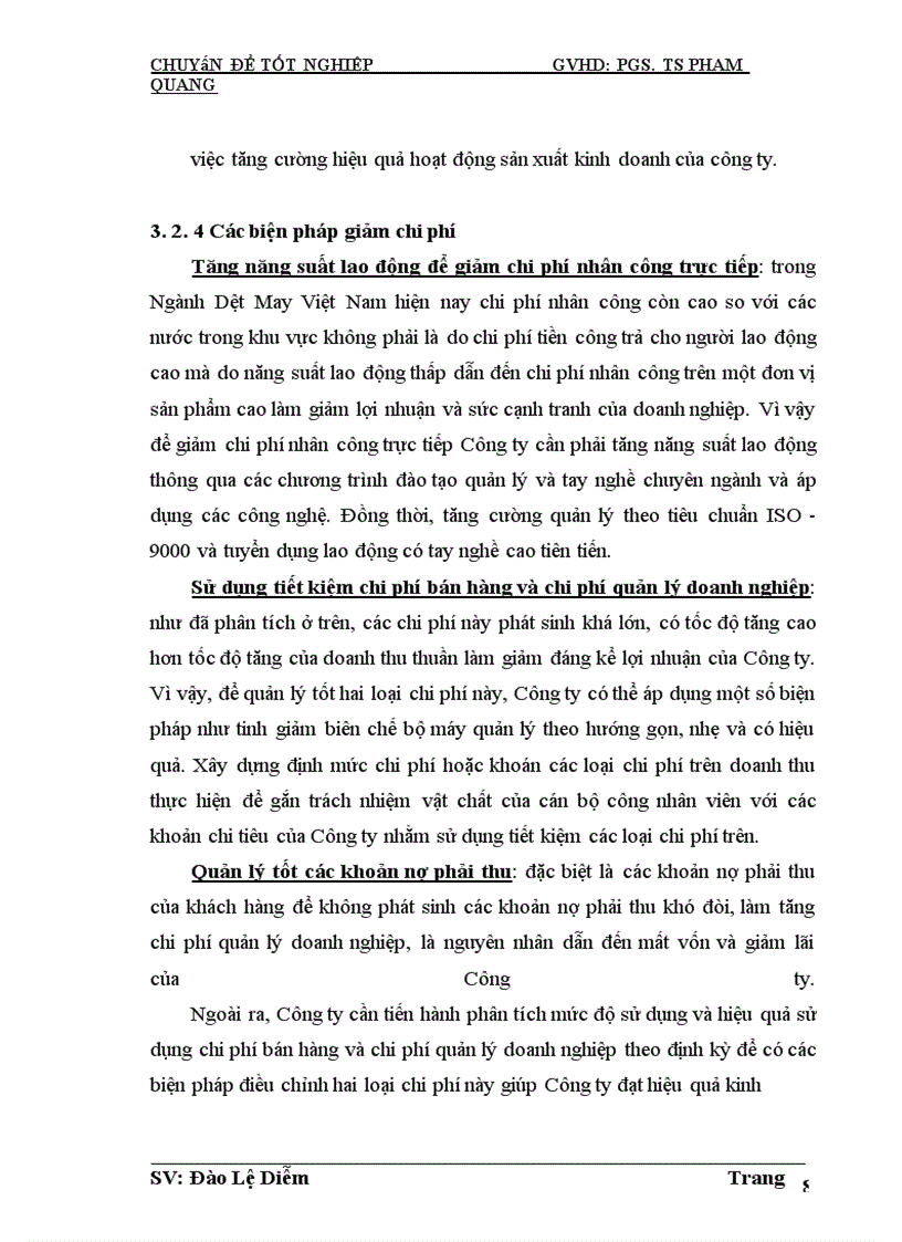 image for page Phân tích tình hình tiêu thụ và lợi nhuận tại Công ty Cổ Phần May Thăng Long