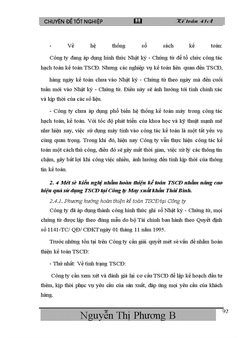 image for page Hoàn thiện kế toán TSCĐ với việc nâng cao hiệu quả sử dụng TSCĐ tại Công ty May xuất khẩu Thái Bình