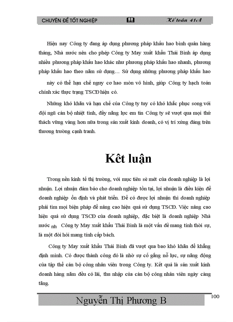 image for page Hoàn thiện kế toán TSCĐ với việc nâng cao hiệu quả sử dụng TSCĐ tại Công ty May xuất khẩu Thái Bình