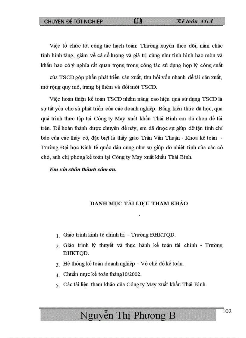 image for page Hoàn thiện kế toán TSCĐ với việc nâng cao hiệu quả sử dụng TSCĐ tại Công ty May xuất khẩu Thái Bình