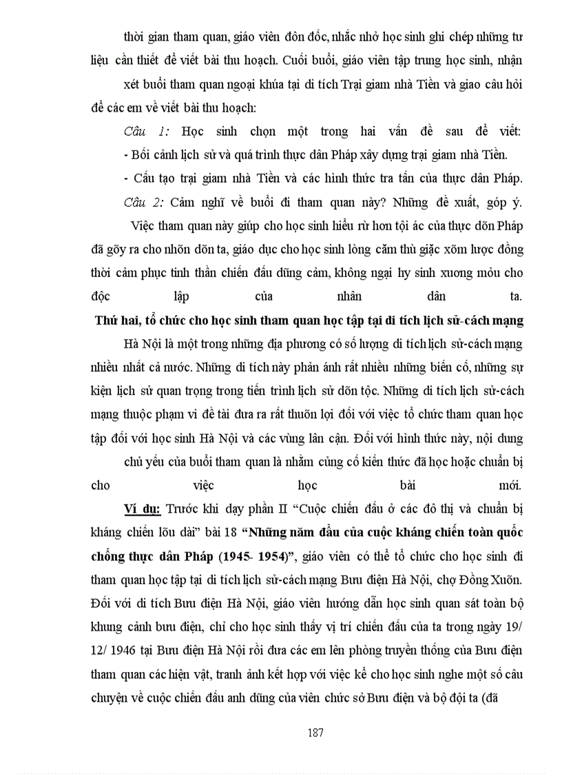 image for page Sử dụng di tích lịch sử cách mạng trên địa bàn hà nội trong dạy học phần lịch sử việt nam 1945-1954 ở lớp 12 thpt (chương trình chuẩn)