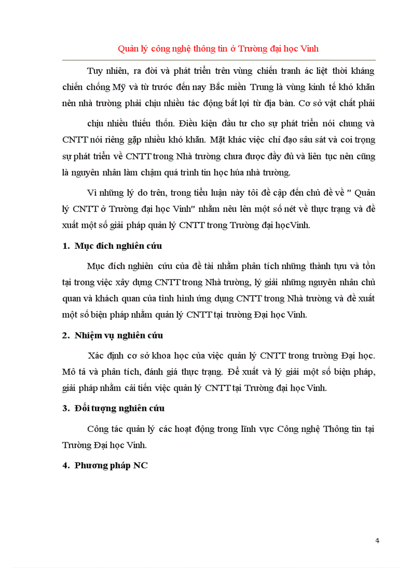 image for page Quản lý Công nghệ thông tin ở Trường Đại học Vinh