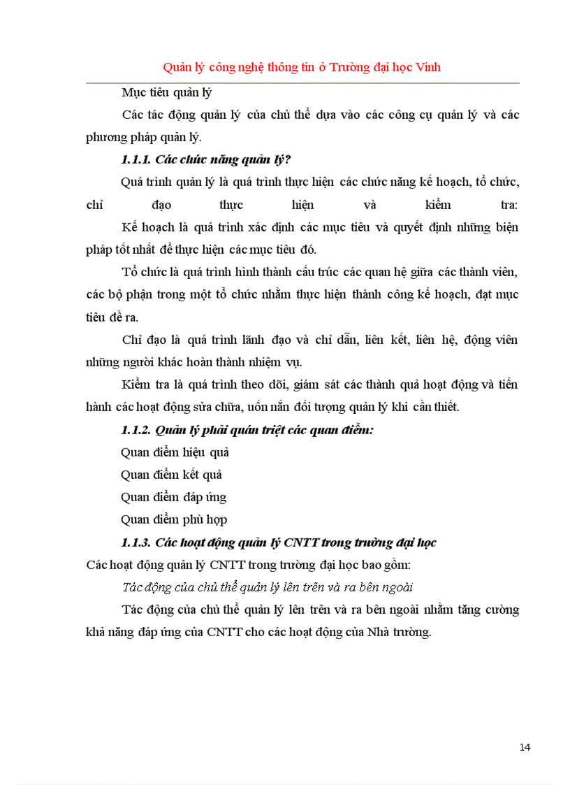 image for page Quản lý Công nghệ thông tin ở Trường Đại học Vinh