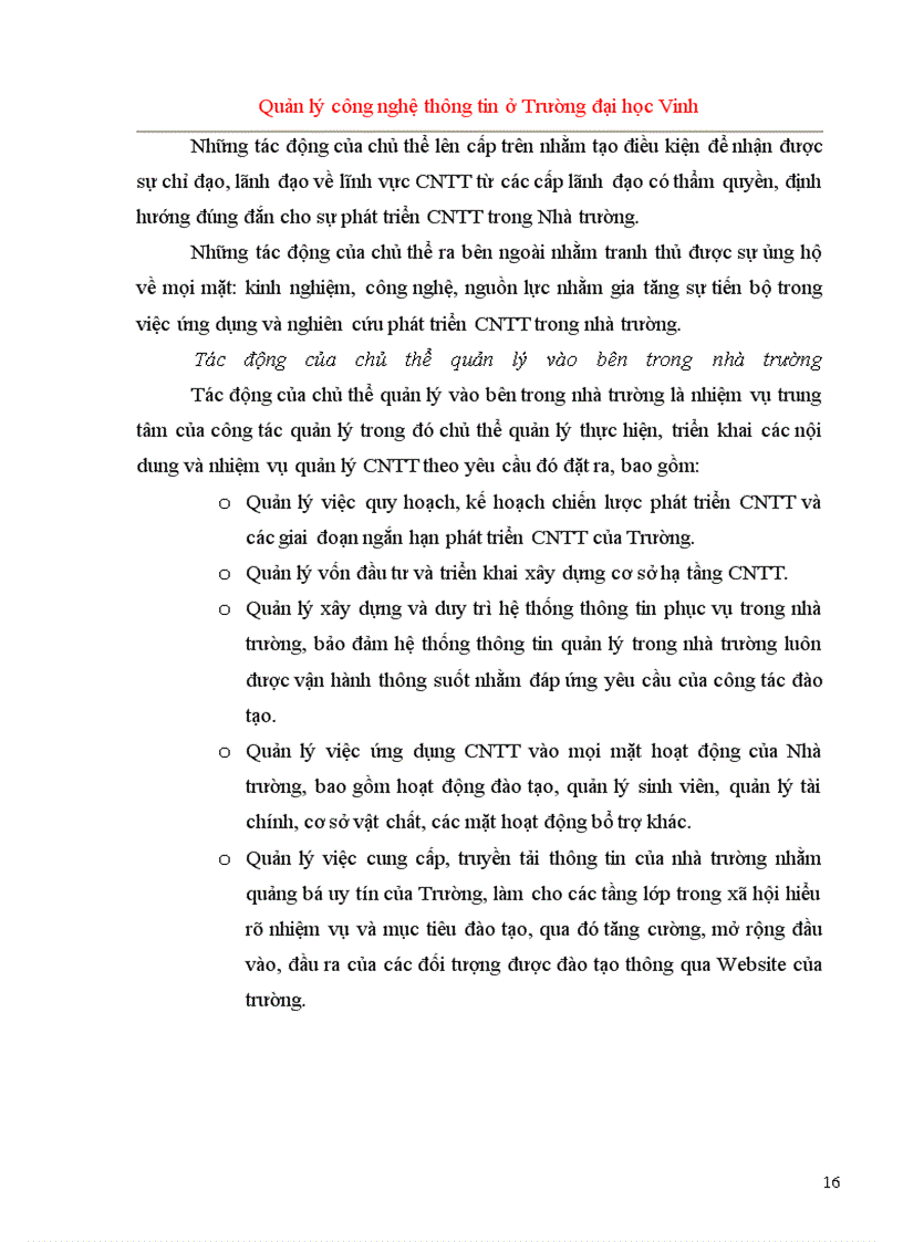 image for page Quản lý Công nghệ thông tin ở Trường Đại học Vinh