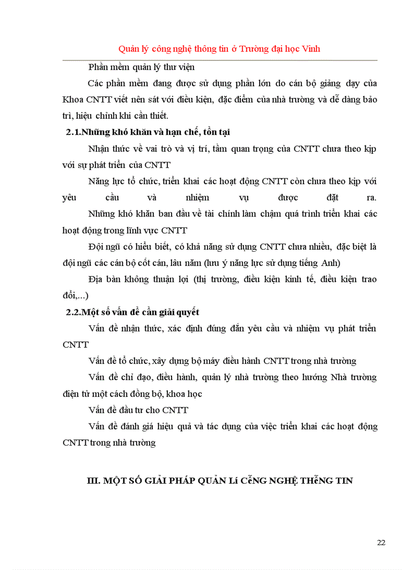 image for page Quản lý Công nghệ thông tin ở Trường Đại học Vinh