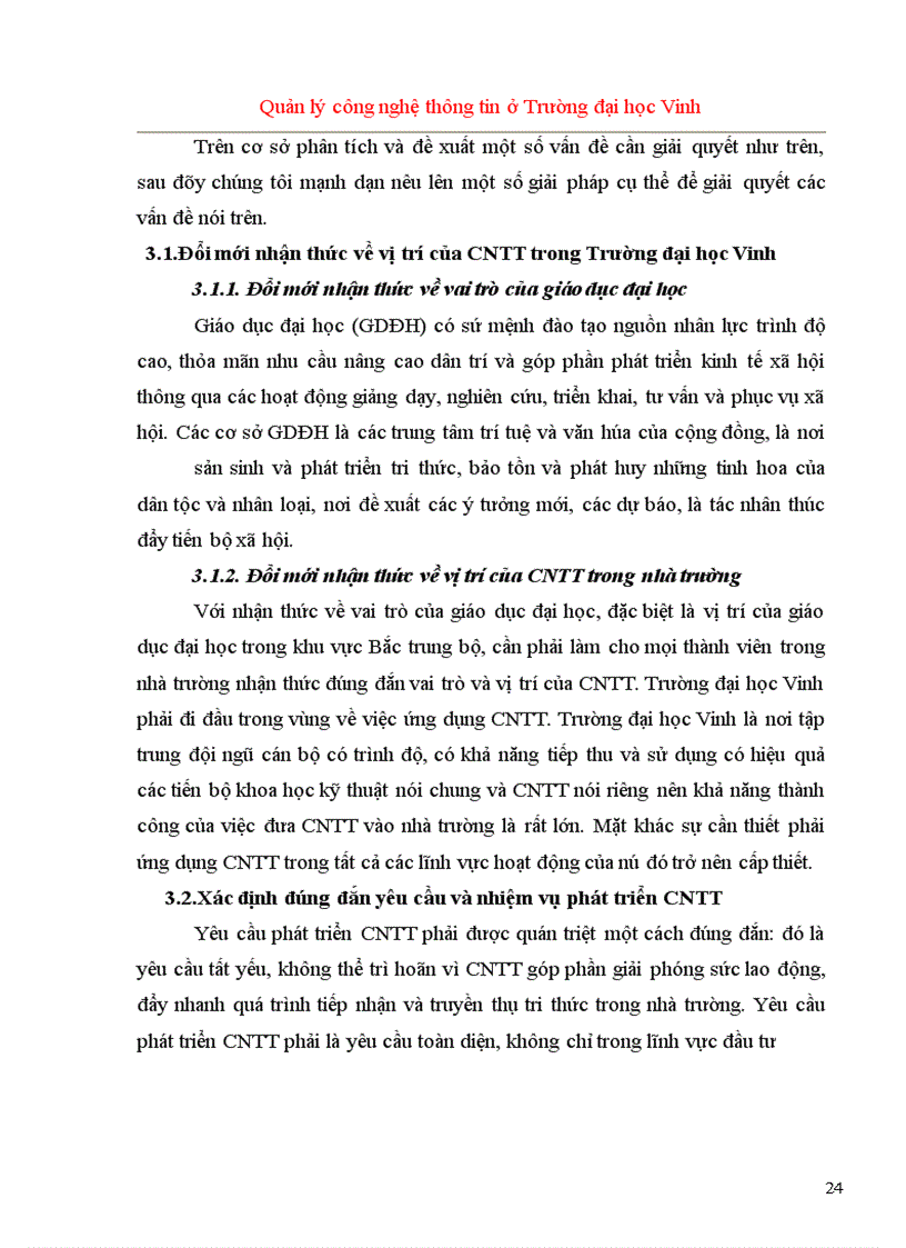 image for page Quản lý Công nghệ thông tin ở Trường Đại học Vinh