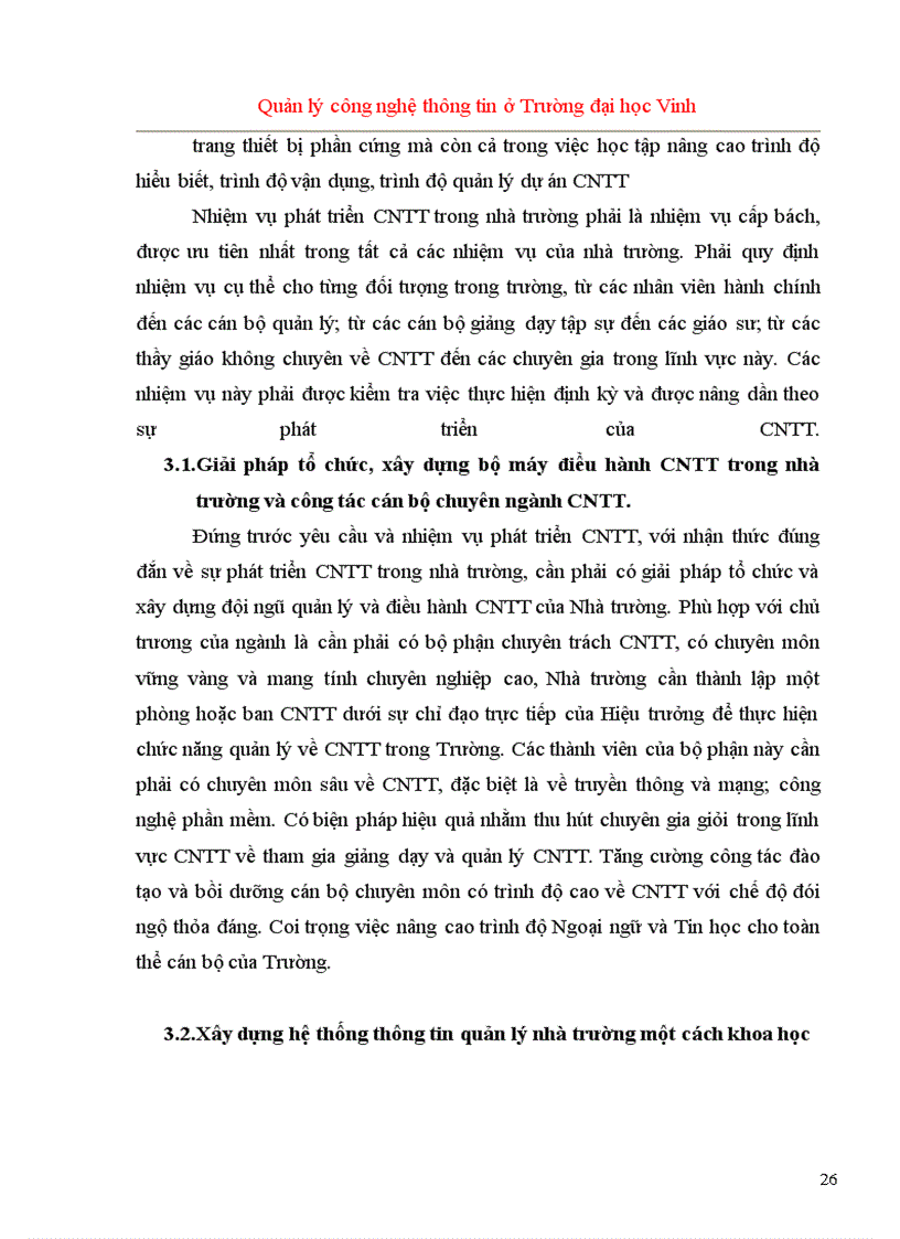 image for page Quản lý Công nghệ thông tin ở Trường Đại học Vinh