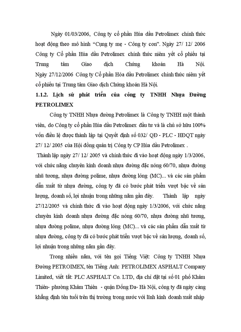 image for page Hoạt động nhập khẩu Nhựa đường của Công ty TNHH Nhựa đường PETROLIMEX- Thực trạng và giải pháp