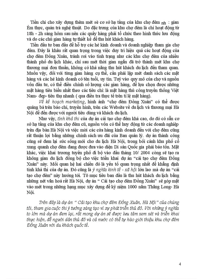 image for page Dự án Cải tạo chợ đêm Đồng Xuân