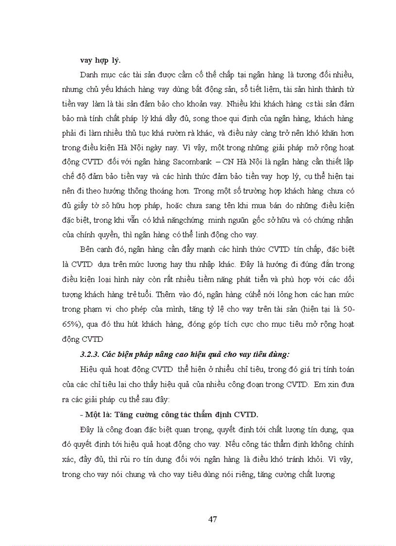 image for page Giải pháp mở rộng hiệu và đẩy mạnh hiệu quả hoạt động cho vay tiêu dùng tại ngân hàng Thương mại cổ phần Sài Gòn Thương Tín Sacombank - Chi nhánh Hà Nội
