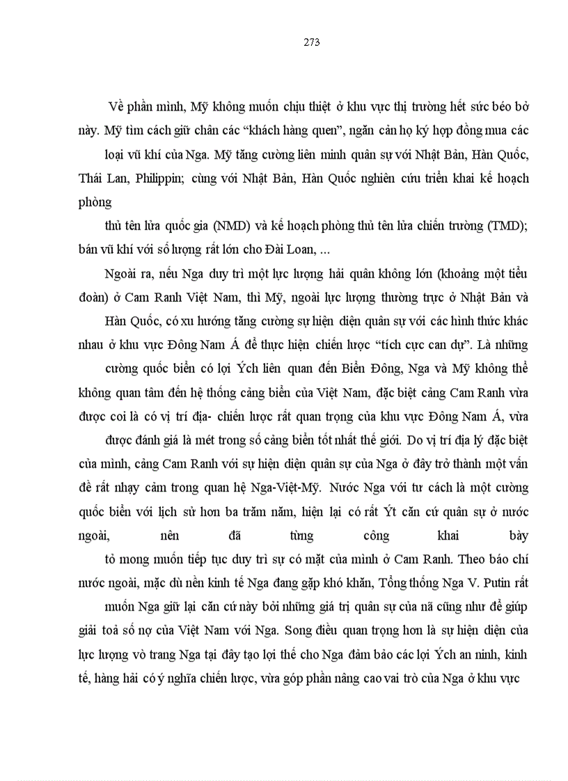 image for page Sự vận động của quan hệ Nga- Mỹ sau chiến tranh lạnh và ảnh hưởng của quan hệ đó đến Việt Nam