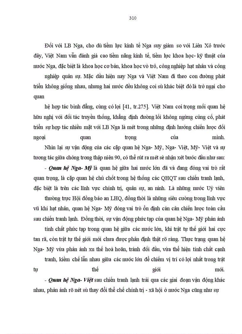 image for page Sự vận động của quan hệ Nga- Mỹ sau chiến tranh lạnh và ảnh hưởng của quan hệ đó đến Việt Nam