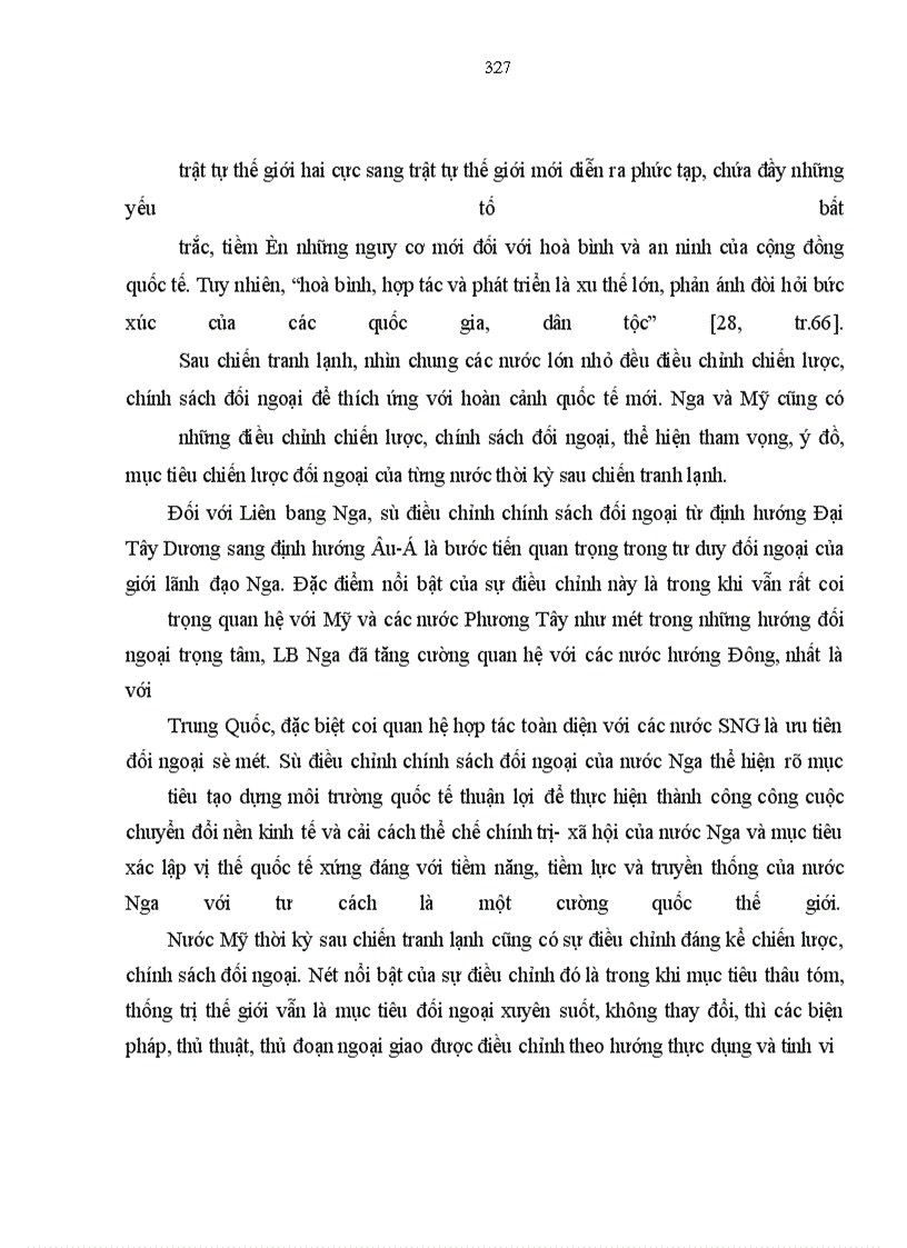 image for page Sự vận động của quan hệ Nga- Mỹ sau chiến tranh lạnh và ảnh hưởng của quan hệ đó đến Việt Nam
