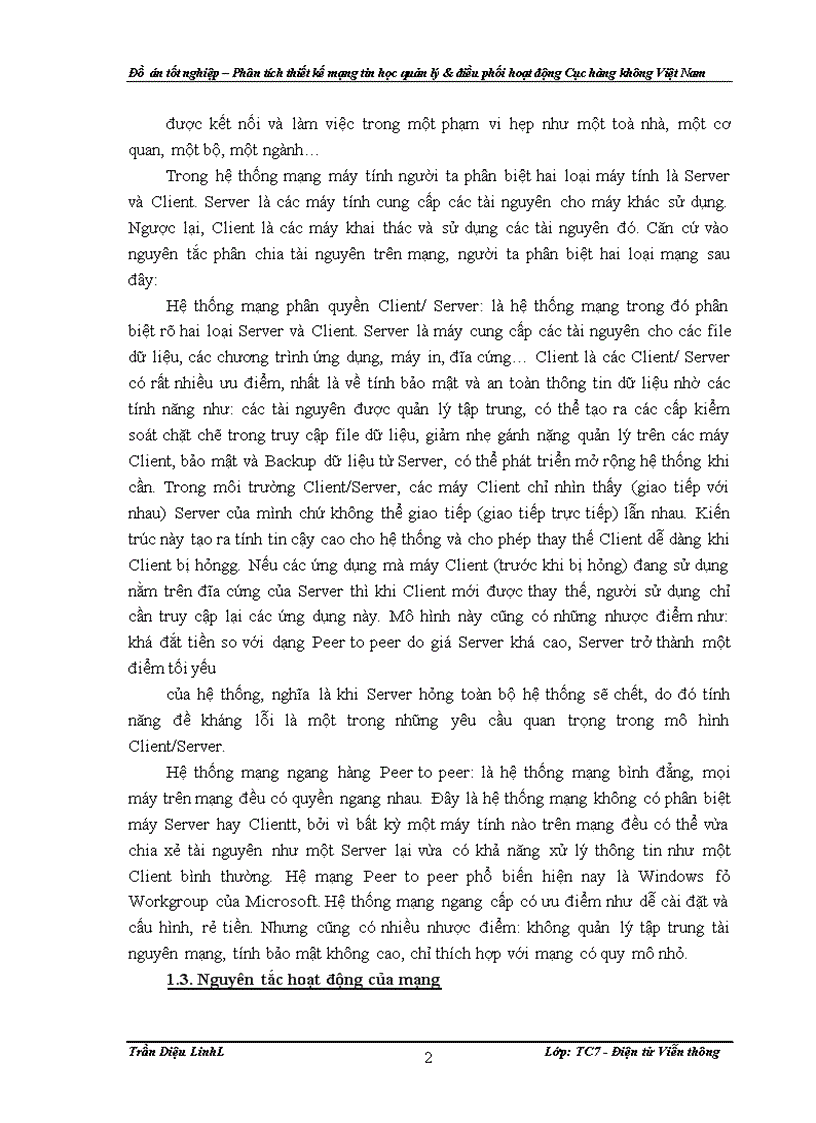 image for page Đồ án – Phân tích thiết kế mạng tin học quản lý & điều phối hoạt động Cục hàng không Việt Nam