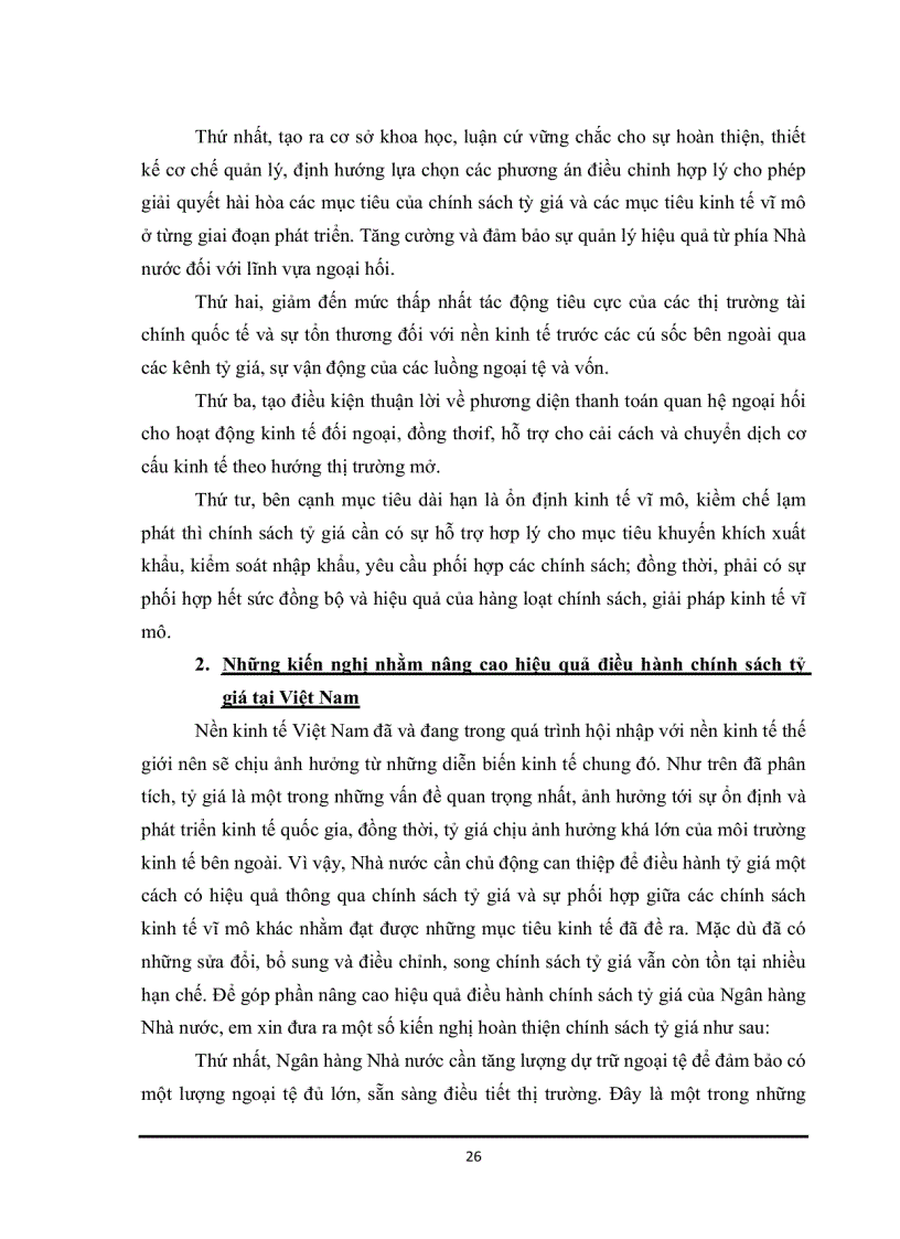 image for page Tỷ giá hối đoái và chính sách điều hành tỷ giá của Ngân hàng Nhà nước Việt Nam