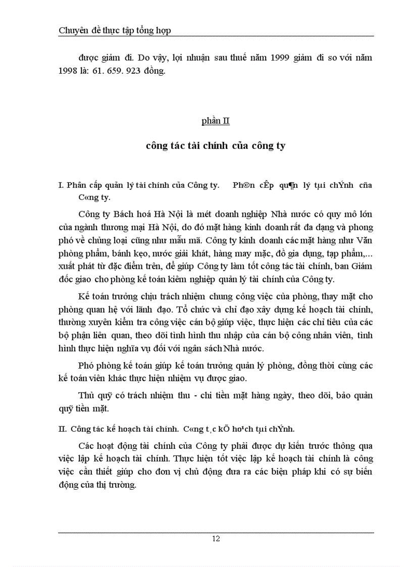 image for page Phân tích hoạt động kinh tế của Công ty Bách hoá Hà