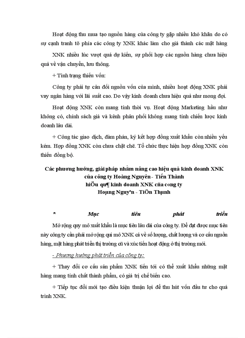 image for page Đánh giá sơ bộ kết quả hoạt động kinh doanh XNK của công ty Hoàng Nguyên - Tiến Thành