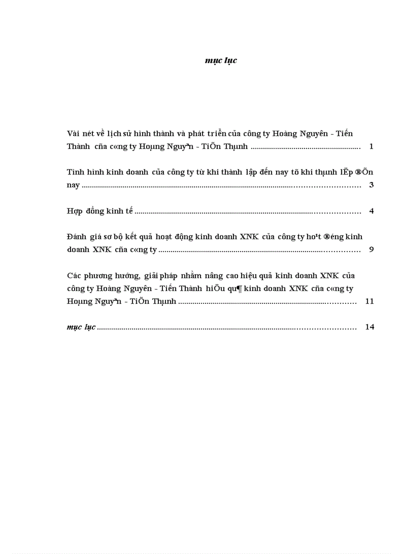 image for page Đánh giá sơ bộ kết quả hoạt động kinh doanh XNK của công ty Hoàng Nguyên - Tiến Thành