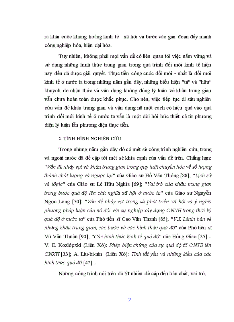 image for page Khâu trung gian với tính cách là trạng thái tồn tại của sự vật trong quá trình chuyển hóa về chất