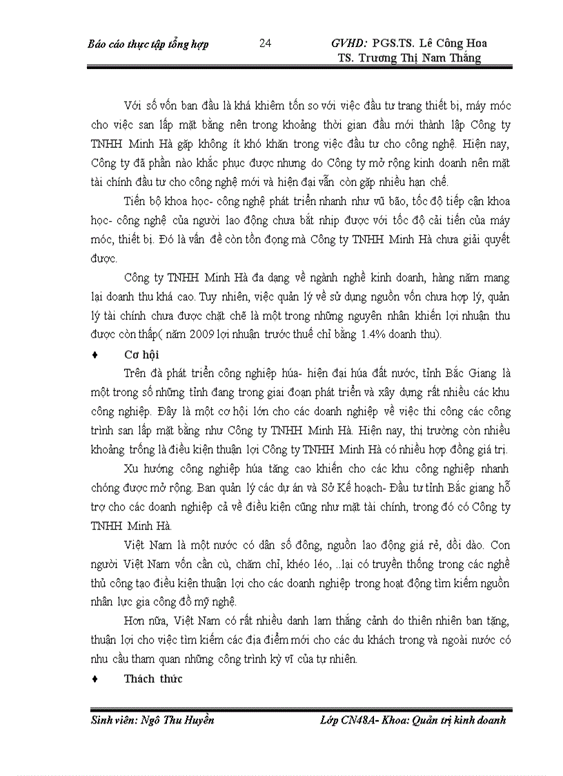 image for page Đặc điểm kinh tế kỹ thuật và tình hình sản xuất kinh doanh của công ty TNHH MINH HÀ