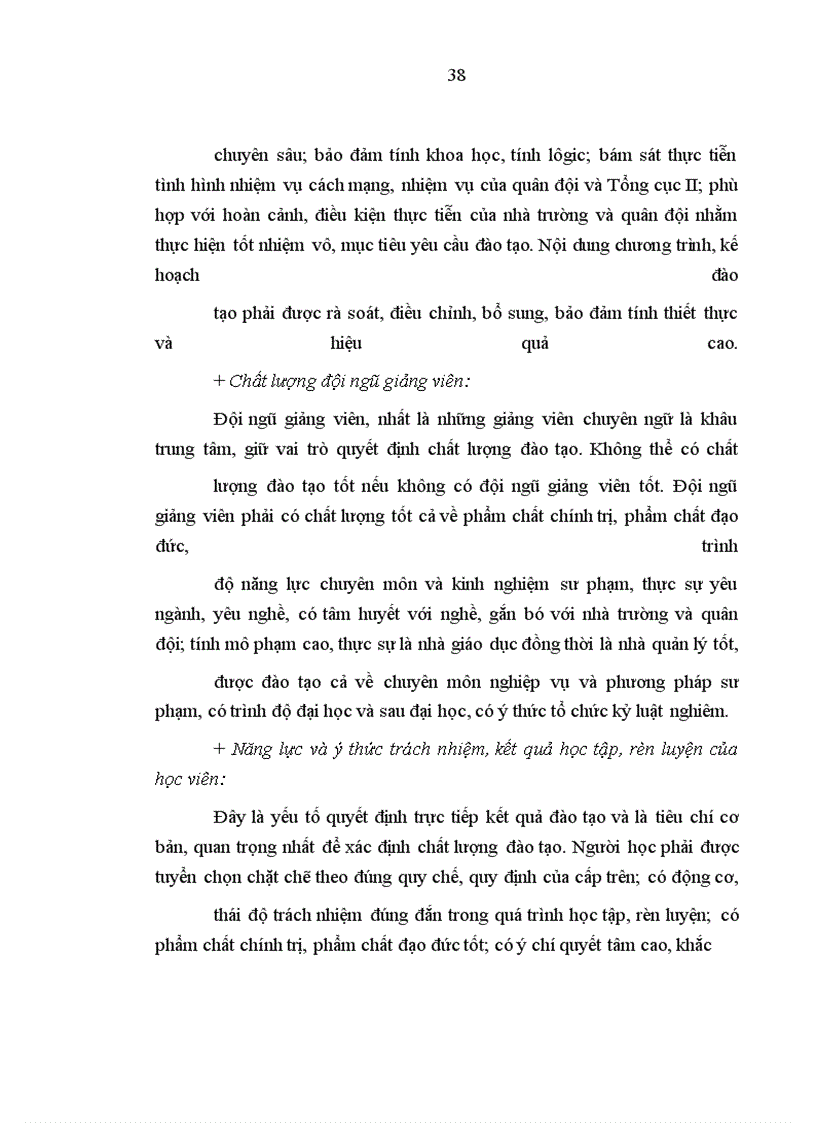 image for page Công tác tuyển chọn đầu vào, công tác lãnh đạo, chỉ đạo; tổ chức thực hiện quá trình đào tạo, nội dung chương trình kế hoạch; hình thức, biện pháp đào tạo, rèn luyện học viên.