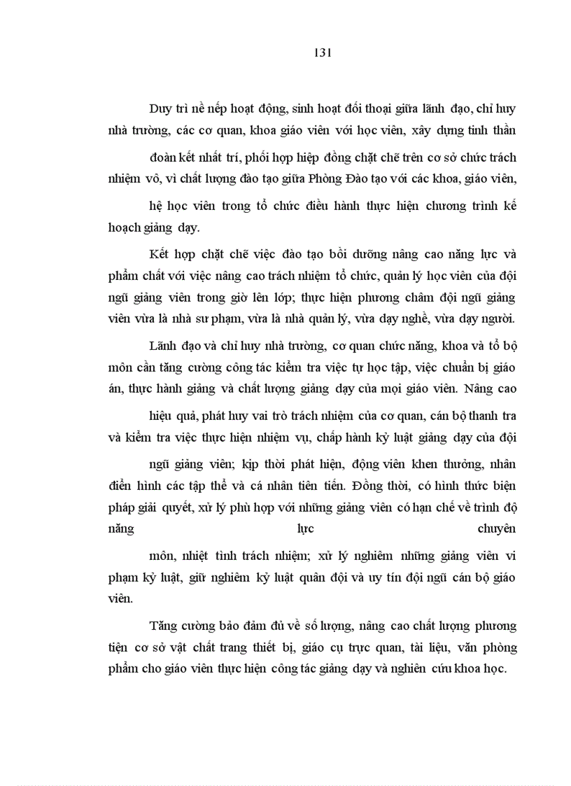 image for page Công tác tuyển chọn đầu vào, công tác lãnh đạo, chỉ đạo; tổ chức thực hiện quá trình đào tạo, nội dung chương trình kế hoạch; hình thức, biện pháp đào tạo, rèn luyện học viên.
