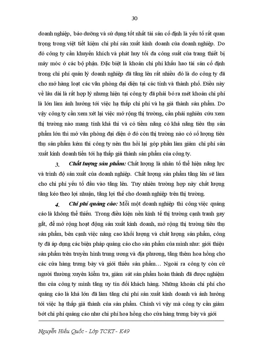 image for page Phân tích đánh giá tình hình chi phí và giá thành của công ty