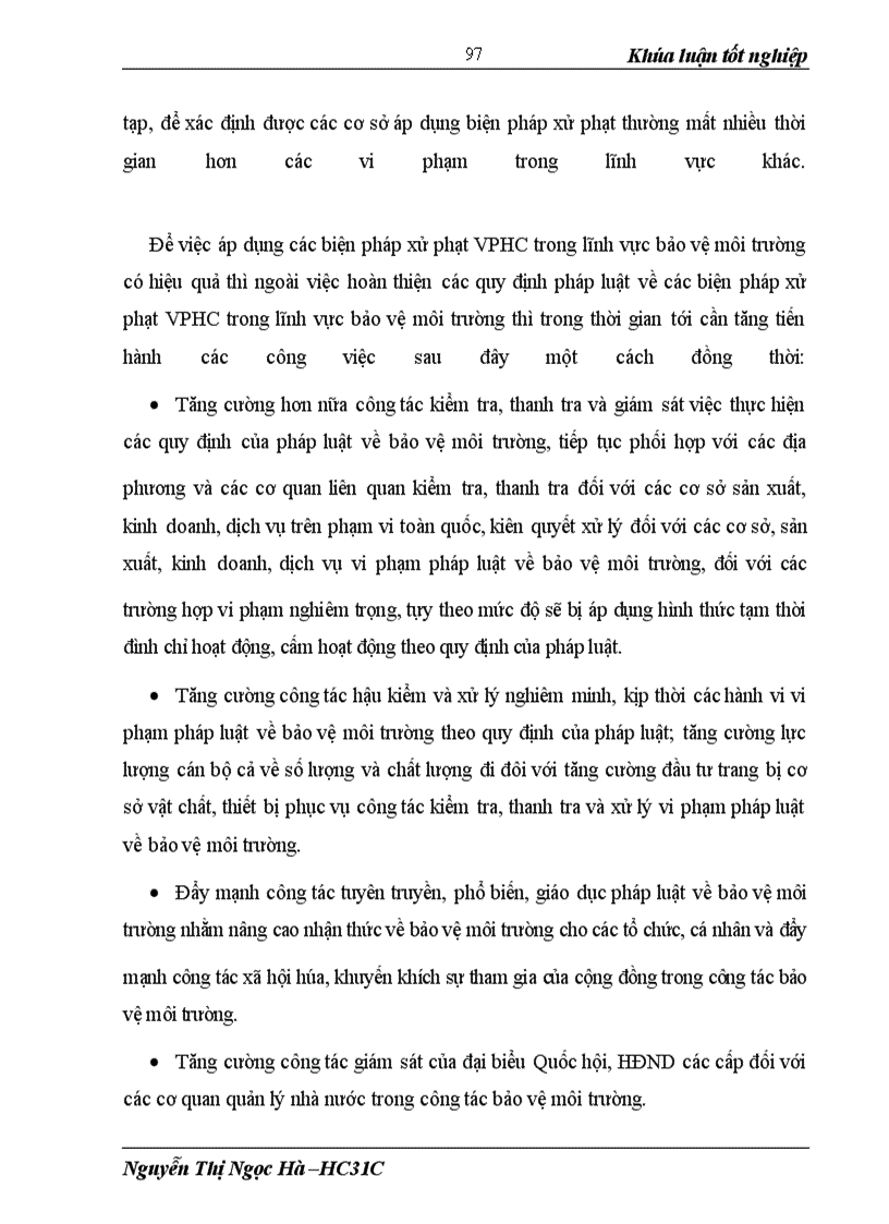 image for page Các biện pháp xử phạt vi phạm hành chính trong lĩnh vực bảo vệ môi trường và thực tiễn thi hành