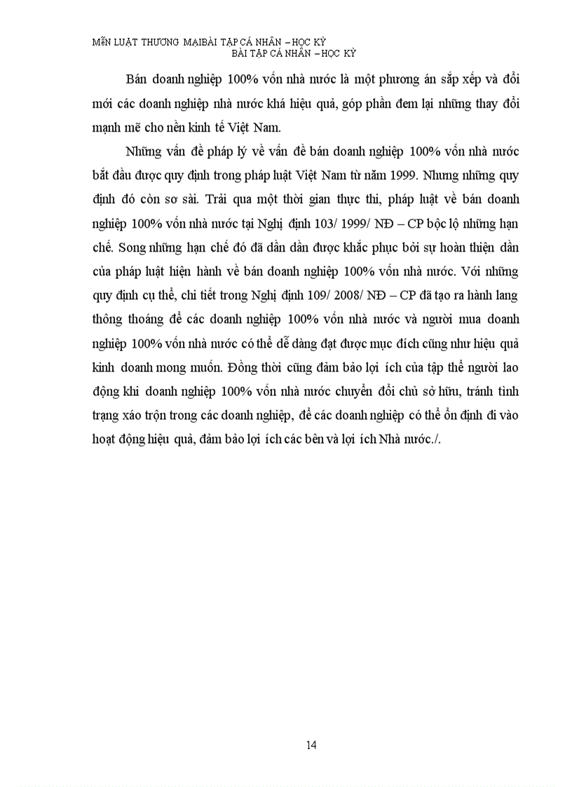 image for page Pháp luật hiện hành về bán doanh nghiệp 100% vốn nhà nước.