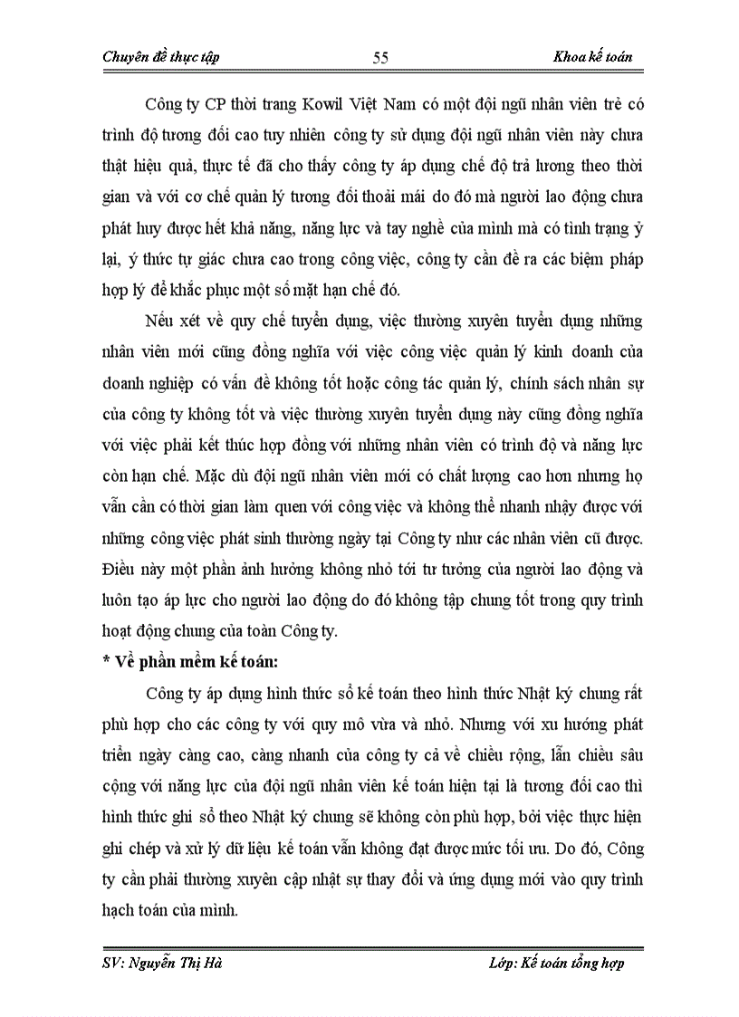 image for page Hoàn thiện kế toán tiền lương và các khoản trích theo lương tại Công ty Cổ phần thời trang Kowil Việt Nam