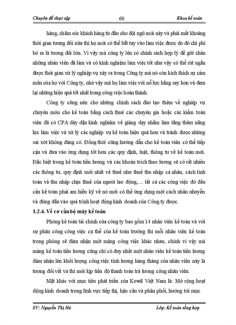 image for page Hoàn thiện kế toán tiền lương và các khoản trích theo lương tại Công ty Cổ phần thời trang Kowil Việt Nam