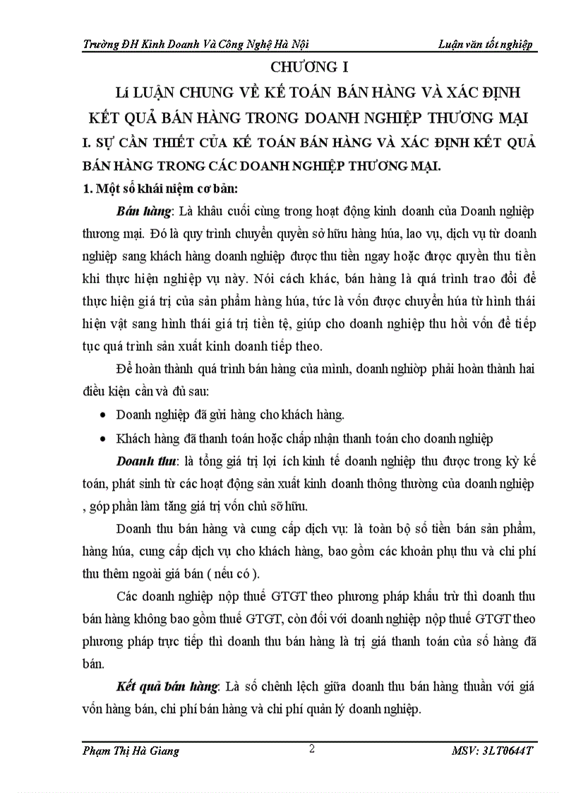 image for page Kế toán bán hàng và xác định kết quả bán hàng tại Công ty Cổ phần Thương mại và dịch vụ Thành Gia