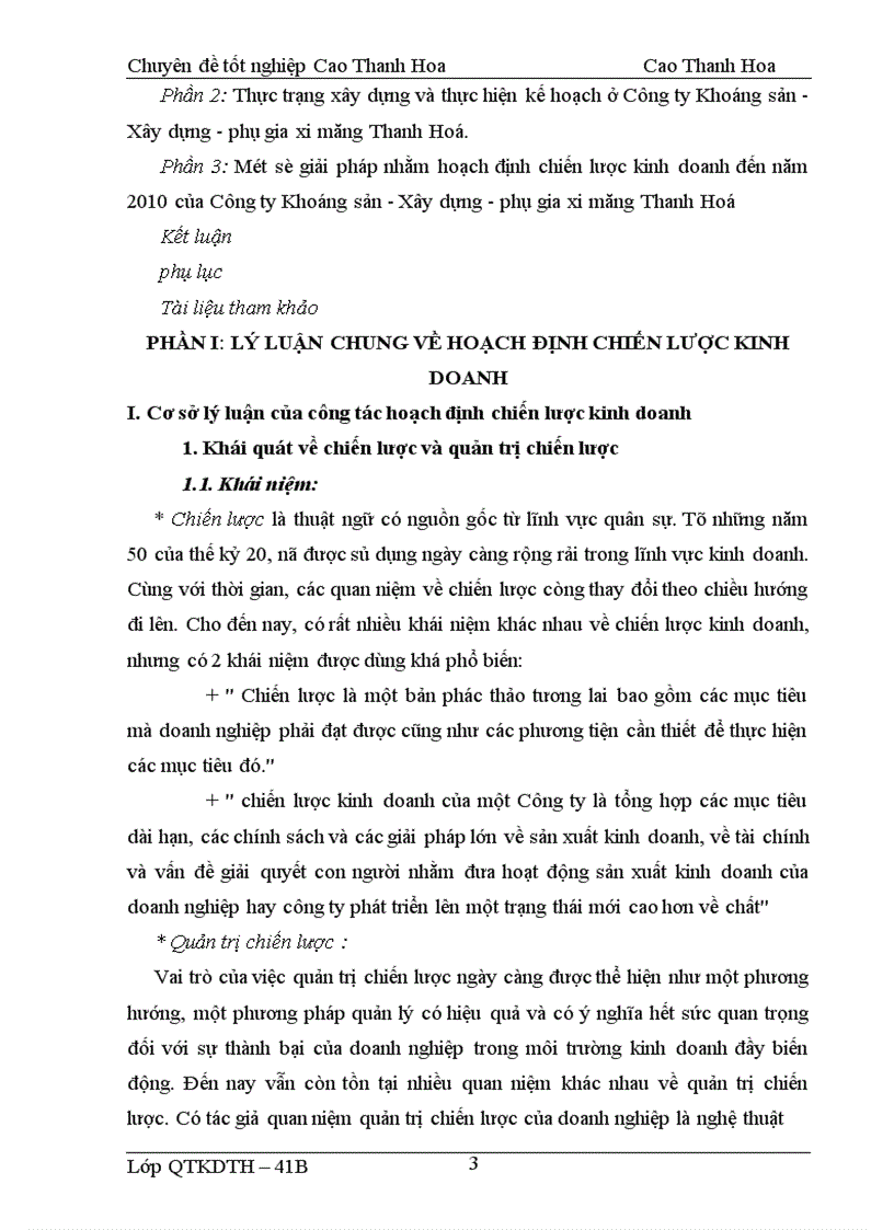 image for page Hoạch định chiến lược kinh doanh cho Công ty Khoáng sản-Xây dựng-Phụ gia xi măng Thanh Hoá