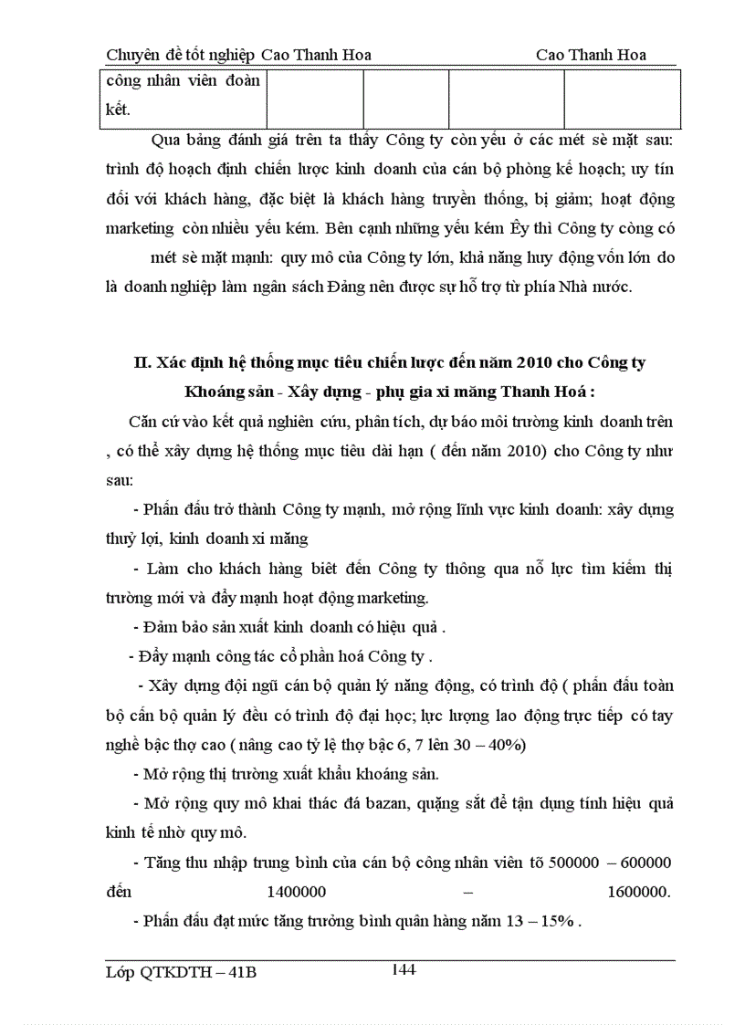 image for page Hoạch định chiến lược kinh doanh cho Công ty Khoáng sản-Xây dựng-Phụ gia xi măng Thanh Hoá