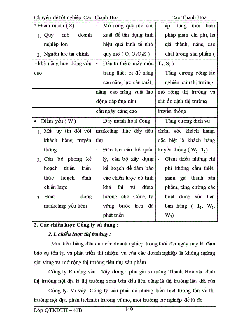 image for page Hoạch định chiến lược kinh doanh cho Công ty Khoáng sản-Xây dựng-Phụ gia xi măng Thanh Hoá