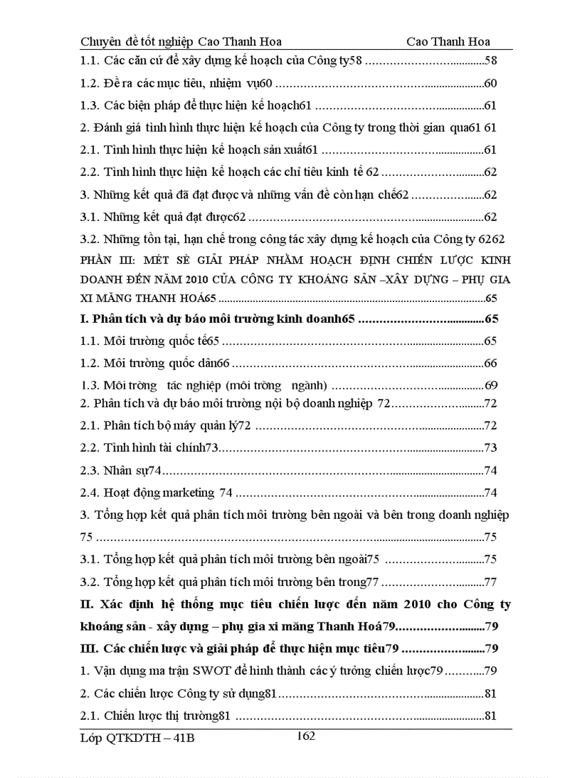 image for page Hoạch định chiến lược kinh doanh cho Công ty Khoáng sản-Xây dựng-Phụ gia xi măng Thanh Hoá