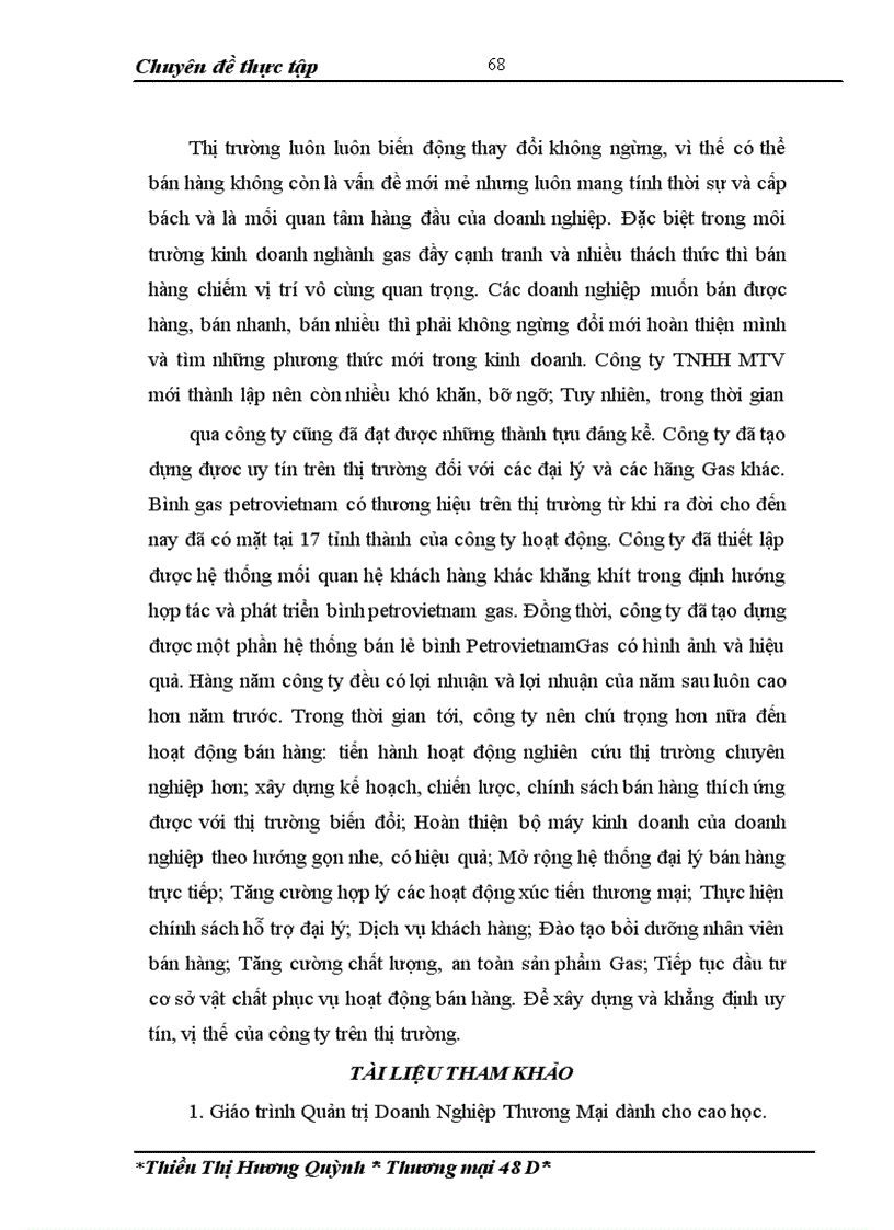 image for page Hoạt động bán hàng của công ty TNHH MTV kinh doanh khí hóa lỏng Hà Nội- Thực trạng và giải pháp