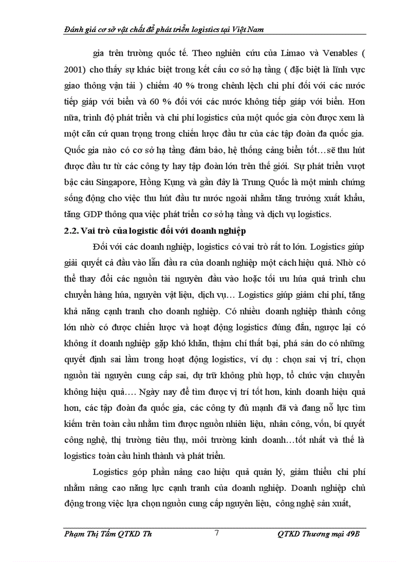 image for page Đánh giá cơ sở hạ tầng để phát triển Logistics ở Việt Nam