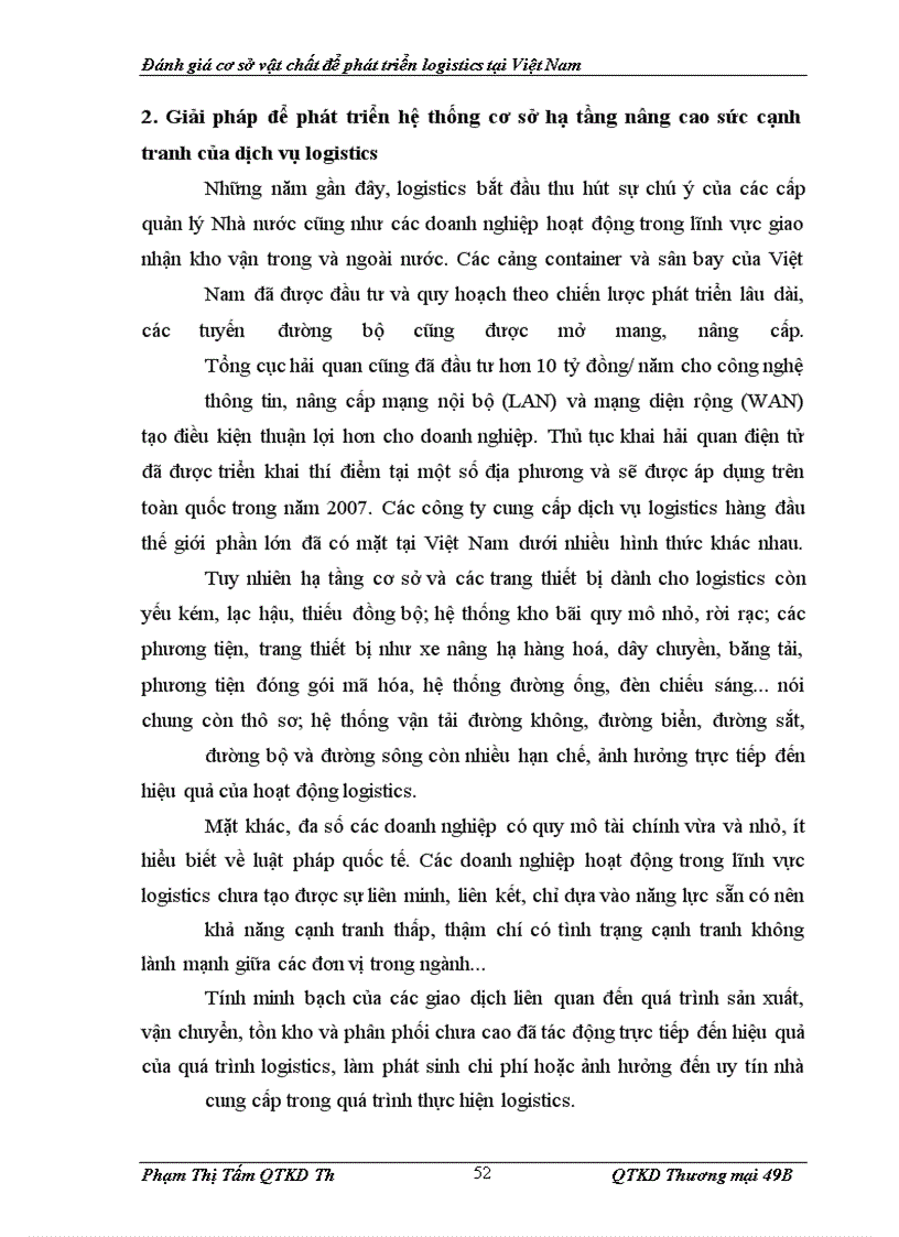 image for page Đánh giá cơ sở hạ tầng để phát triển Logistics ở Việt Nam