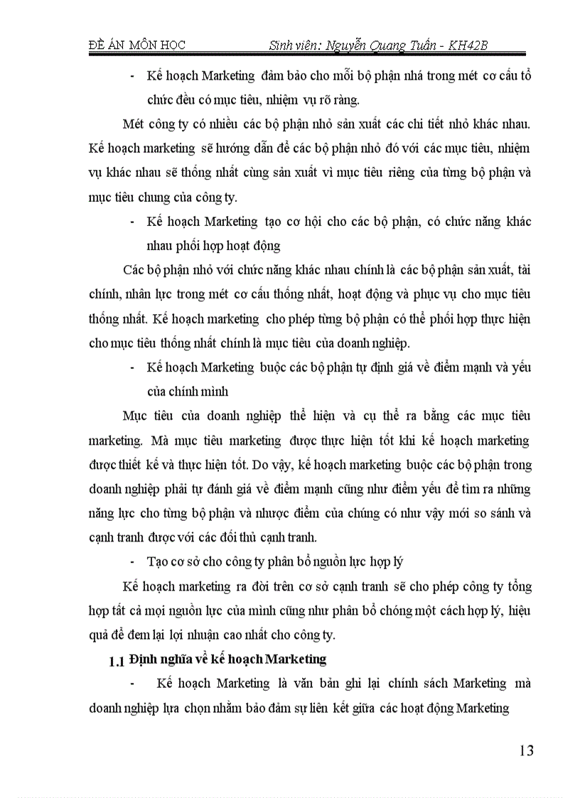 image for page Kế hoạch Marketing và vai trò của kế hoach Marketing trong DNVVN