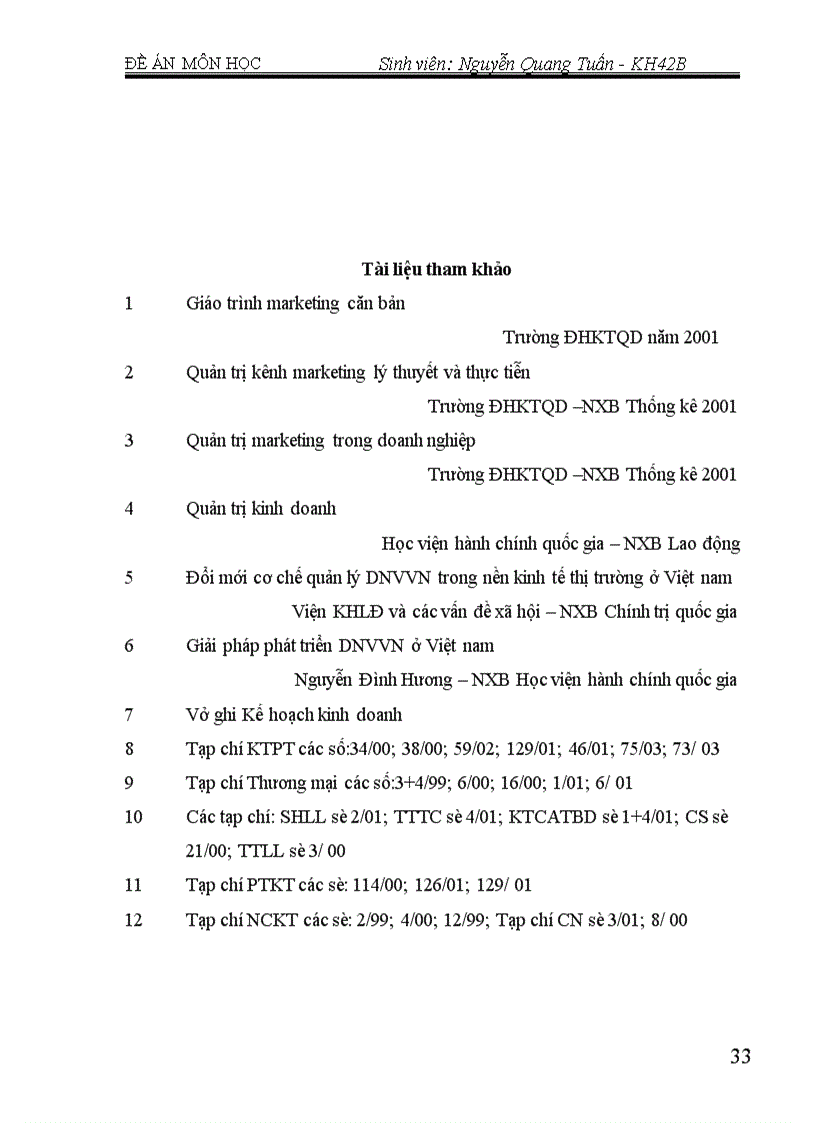 image for page Kế hoạch Marketing và vai trò của kế hoach Marketing trong DNVVN
