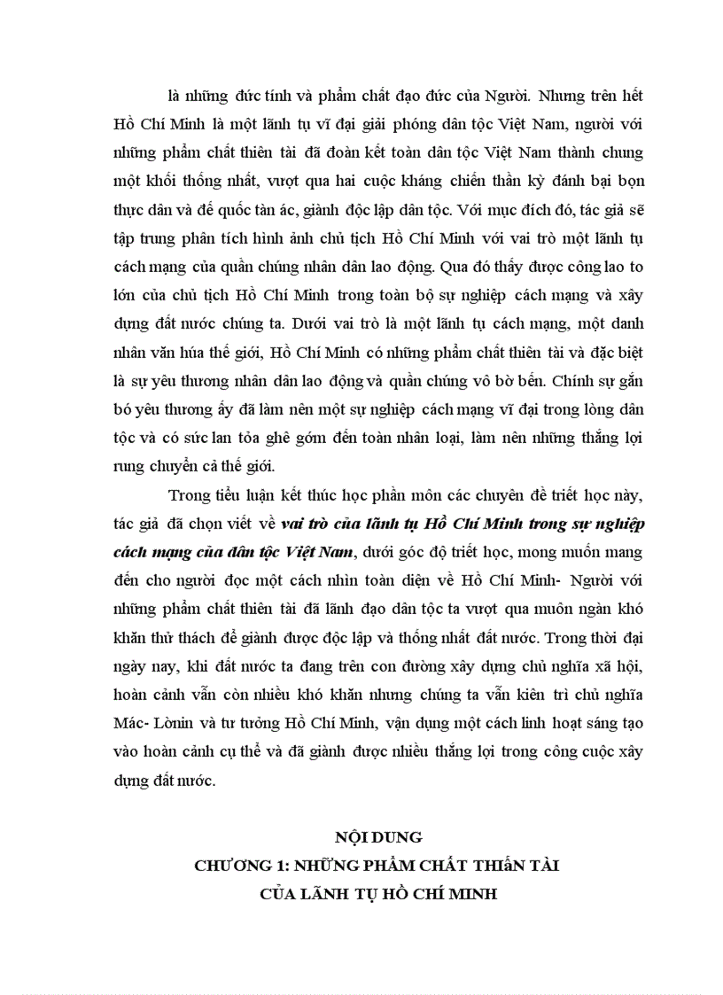 image for page Vai trò của lãnh tụ Hồ Chí Minh trong sự nghiệp cách mạng của dân tộc Việt Nam