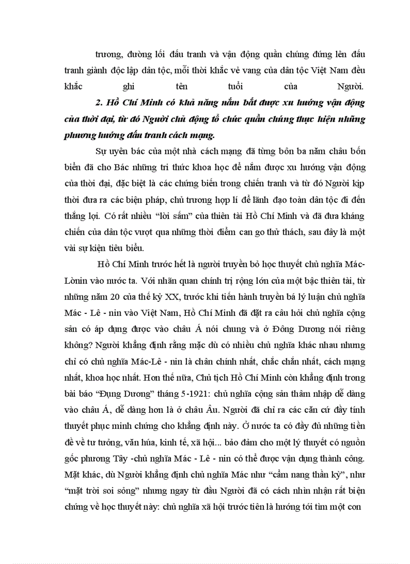 image for page Vai trò của lãnh tụ Hồ Chí Minh trong sự nghiệp cách mạng của dân tộc Việt Nam