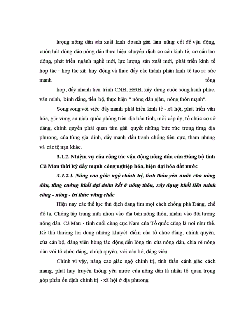 image for page Phương hướng và những giải pháp chủ yếu nâng cao chất lượng công tác vận động nông dân của đảng bộ tỉnh cà mau thời kỳ đẩy mạnh công nghiệp hóa, hiện đại hóa đất nước