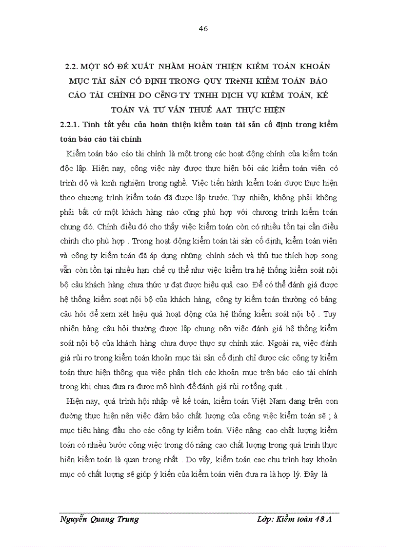 image for page Hoàn thiện kiểm toán khoản mục tài sản cô định trong kiểm toán BCTC tại công ty TNHH dịch vụ kiểm toán, kế toán và tư vấn thuế AAT