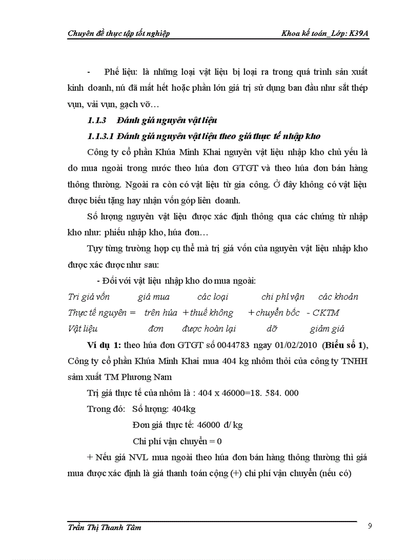 image for page Hoàn thiện kế toán nguyên vật liệu ở công ty cổ phần khóa minh khai