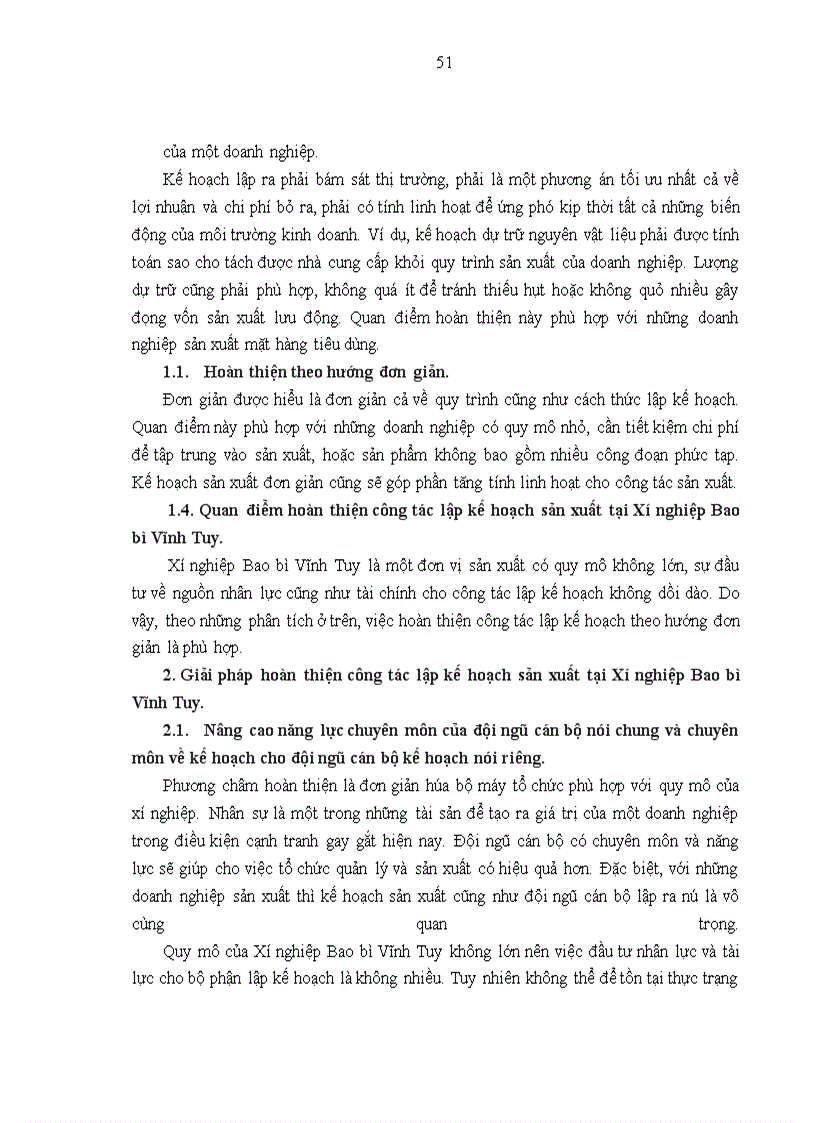 image for page Hoàn thiện công tác lập kế hoạch sản xuất tại xí nghiệp Xí nghiệp Bao bì Vĩnh Tuy