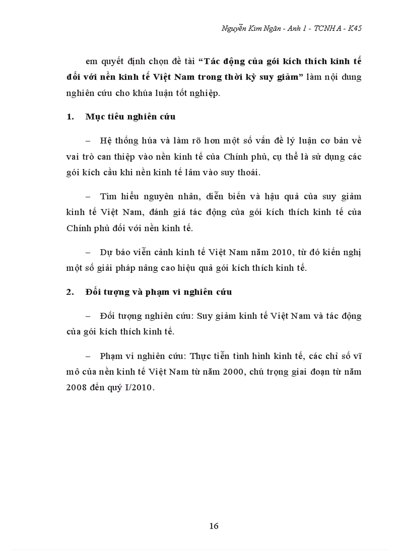 image for page Tác động của gói kích thích kinh tế đối với nền kinh tế Việt Nam trong thời kỳ suy giảm