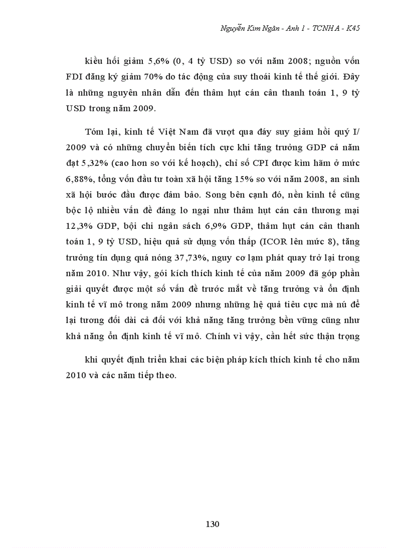 image for page Tác động của gói kích thích kinh tế đối với nền kinh tế Việt Nam trong thời kỳ suy giảm